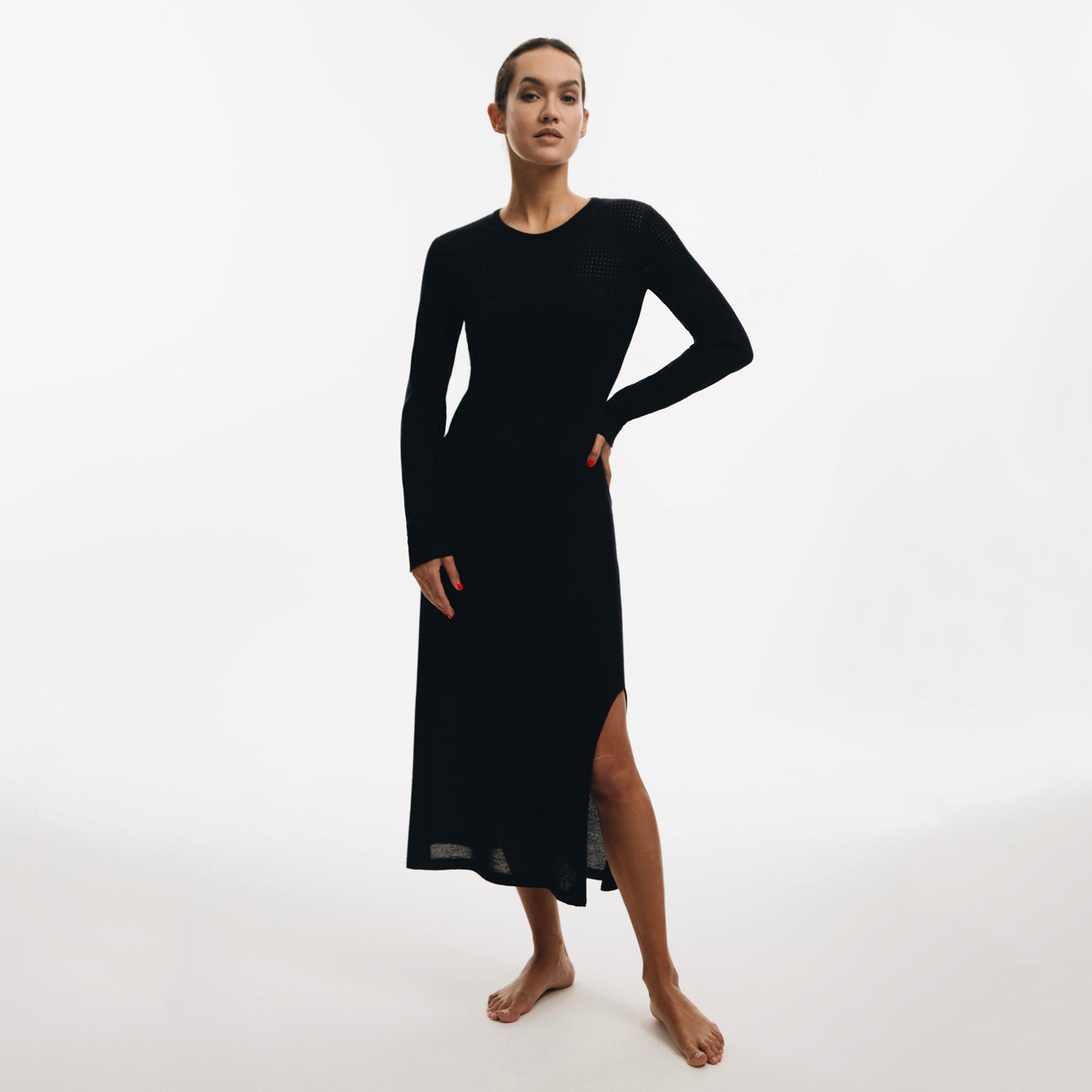 Finesae Jaipur Long Dress - Navy