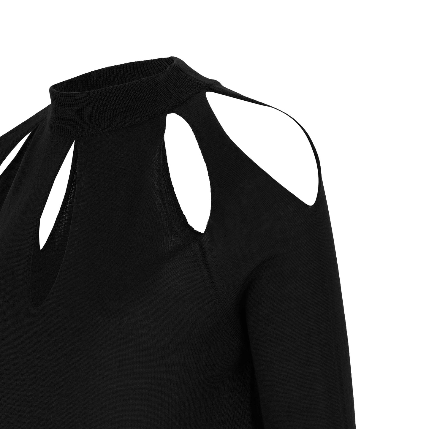 Florae Jaipur Cutout Sweater - Black