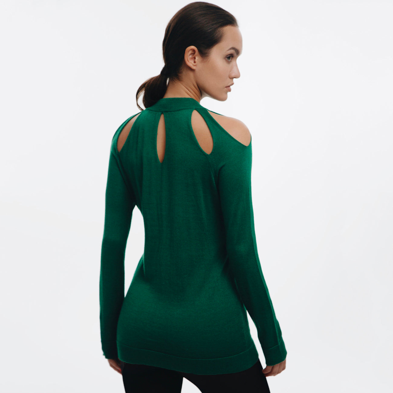 Florae Jaipur Cutout Sweater - Esmerald