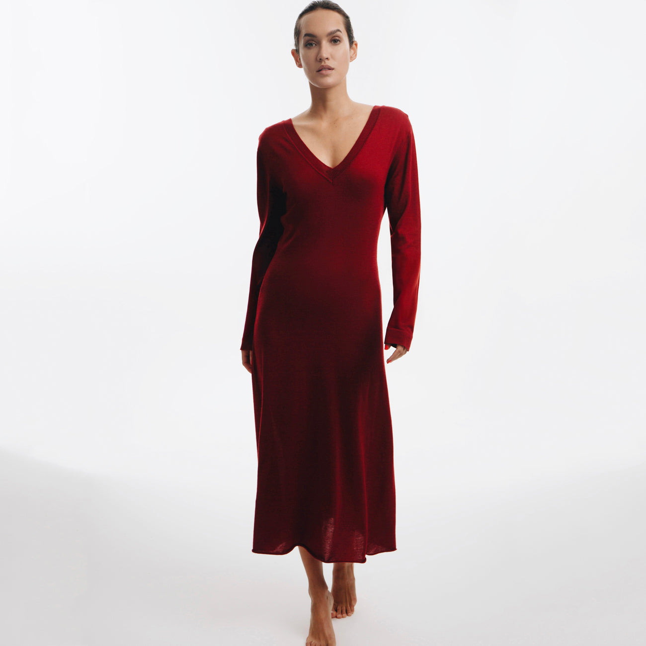 Keira Jaipur Kaftan Dress - Cherry
