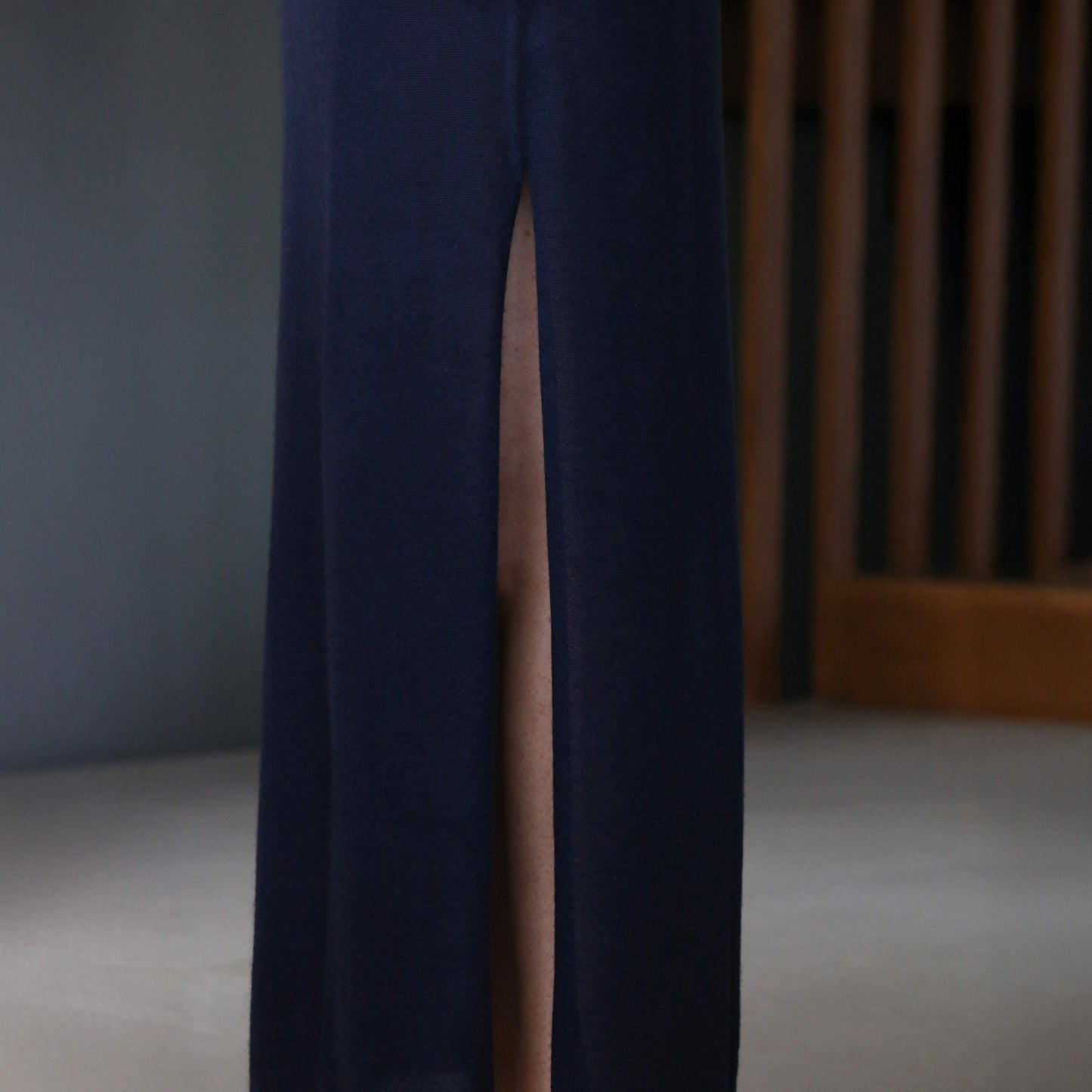 Nereide Jaipur Long Dress Mid-Length Sleeves - Navy