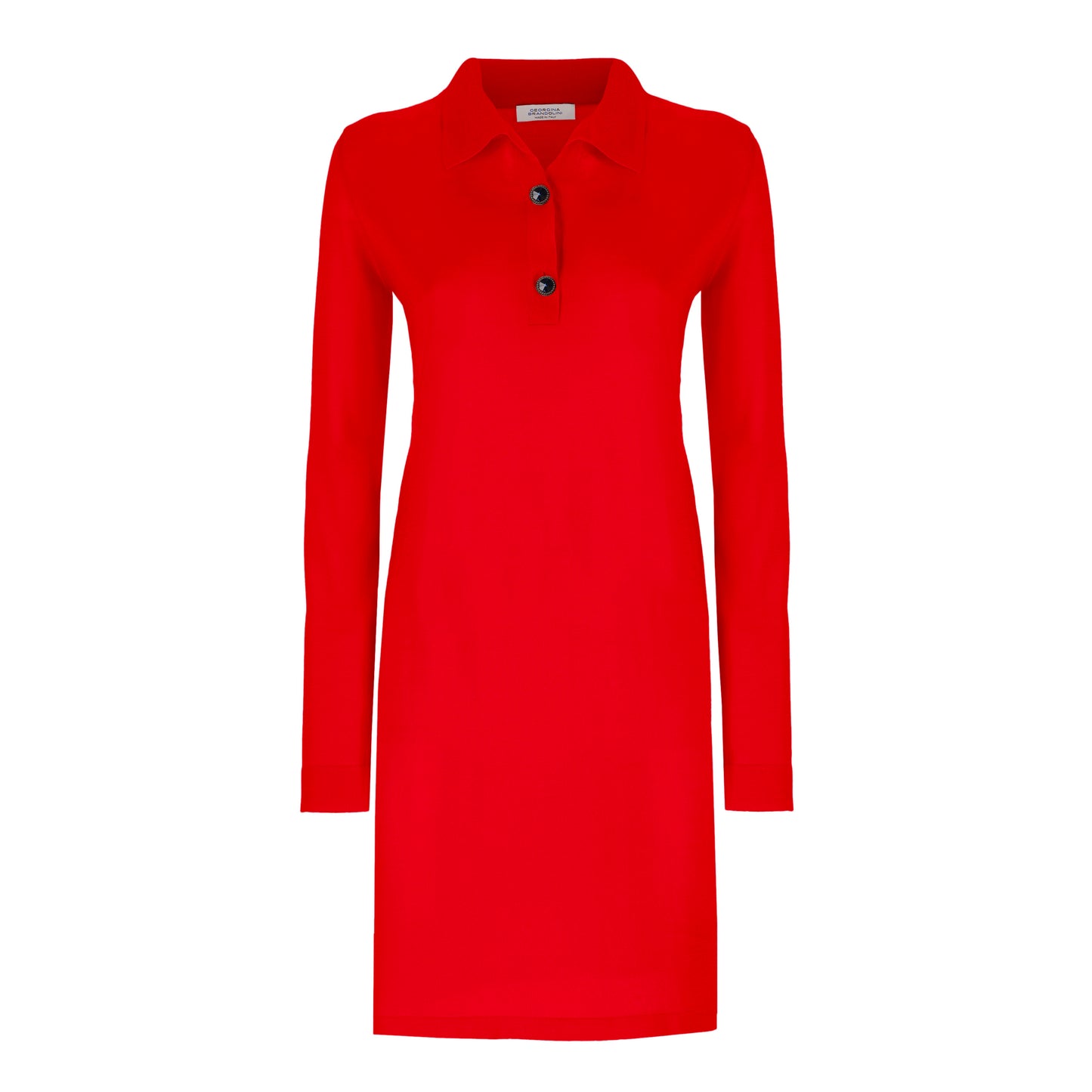 Pollina Jaipur Polo-Shirt Dress - Red