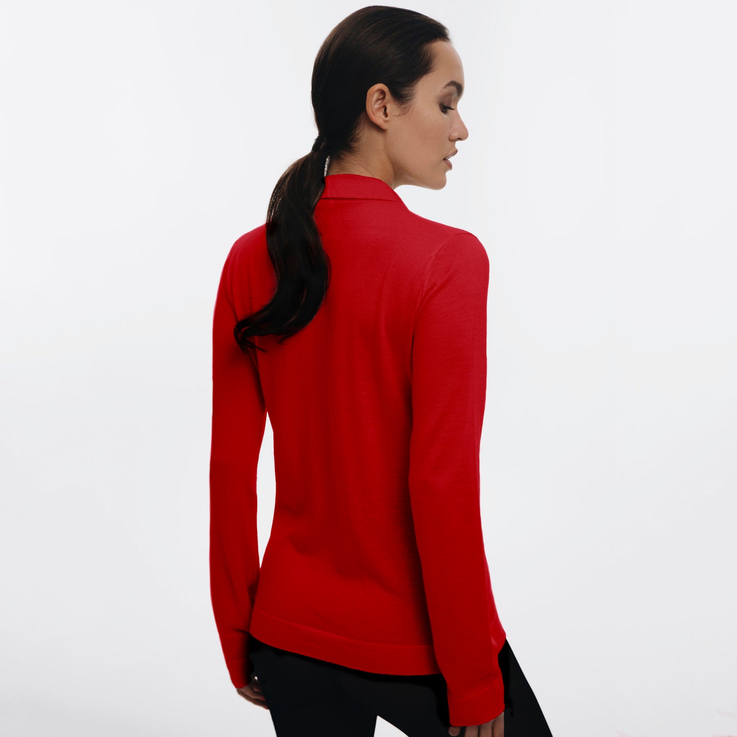 Polli Jaipur Polo-Shirt Sweater - Red