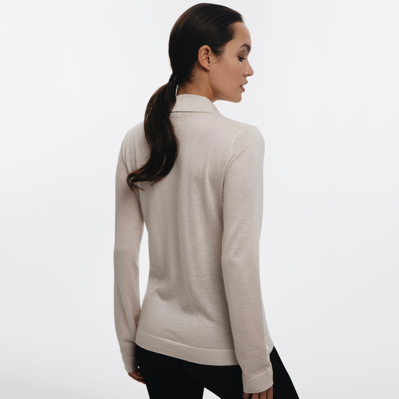Polli Jaipur Polo-Shirt Sweater - Cream