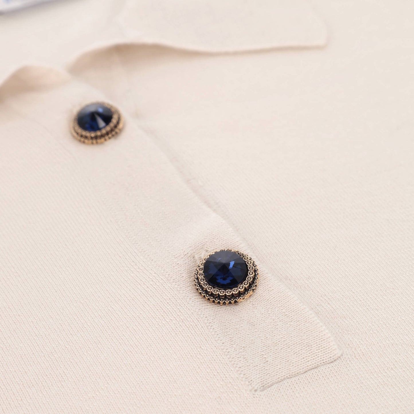 Polli Jaipur Polo-Shirt Sweater - Cream
