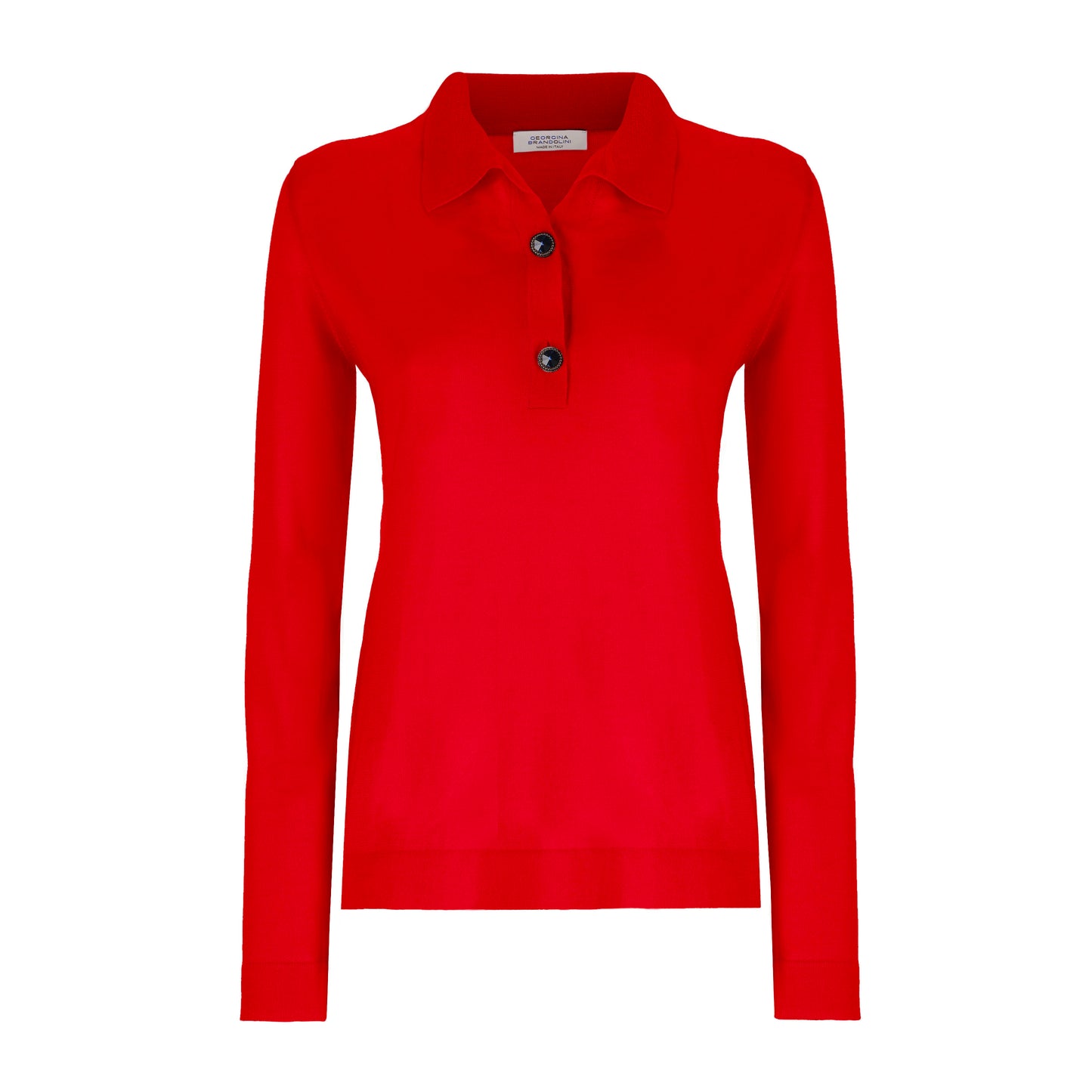 Polli Jaipur Polo-Shirt Sweater - Red