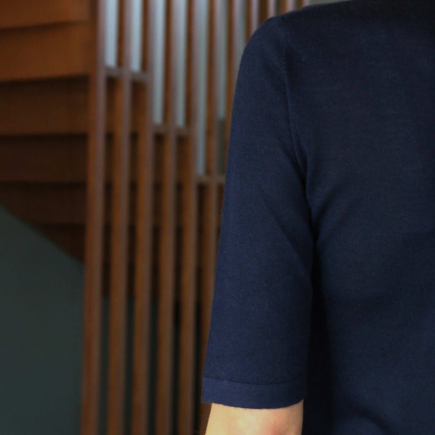 Nereide Jaipur Long Dress Mid-Length Sleeves - Navy