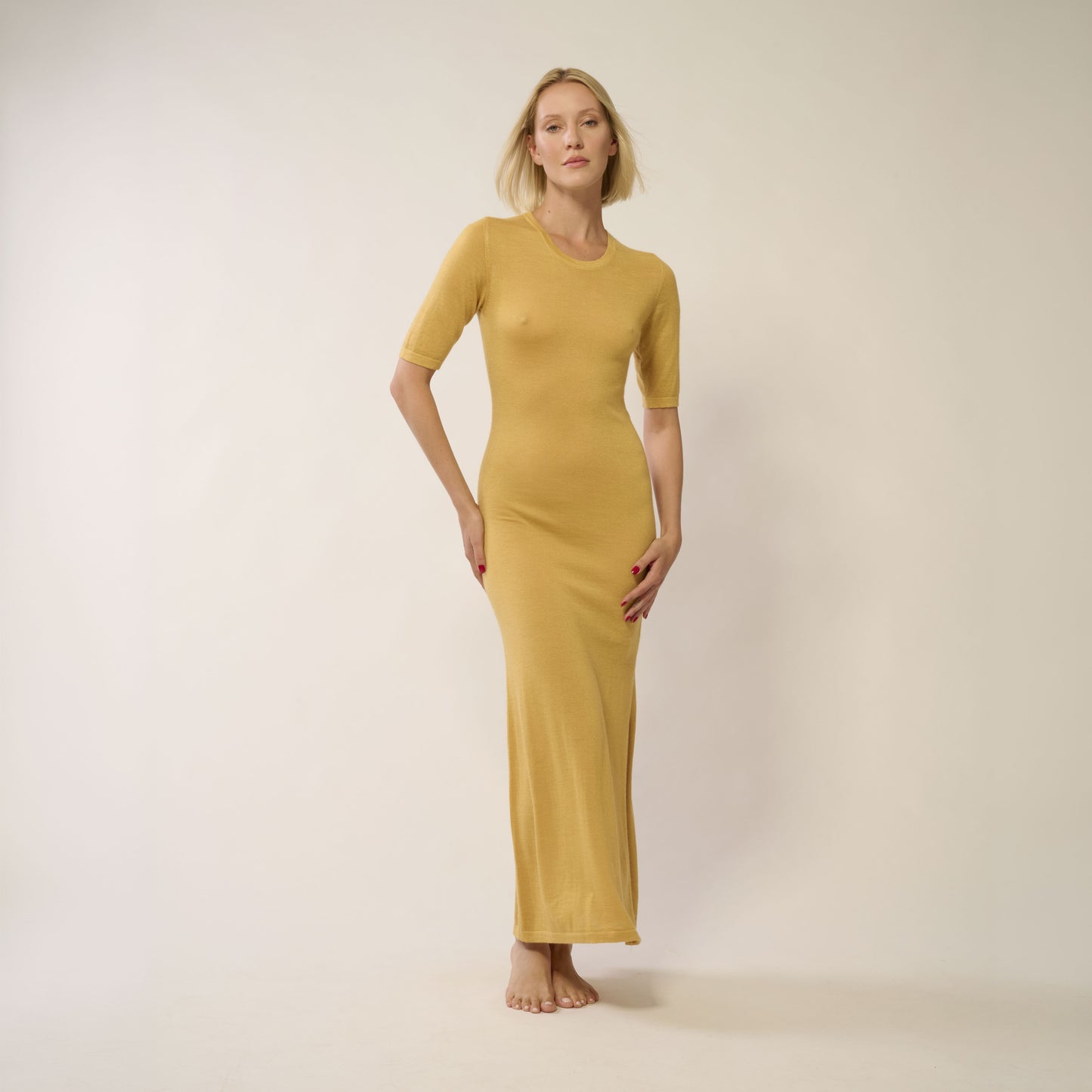 Nereide Long Dress Mid-Length Sleeves - Sun