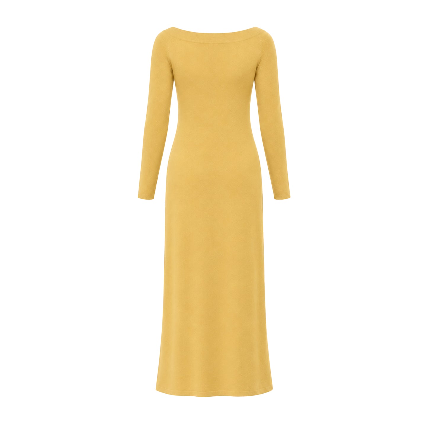 Opali Cashmere Long Dress with Crew Neck - Sun