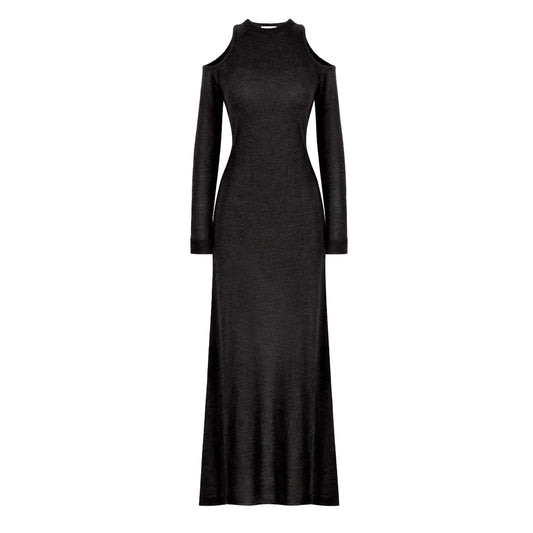 Ottalia Cashmere Cut-Out Dress - Black