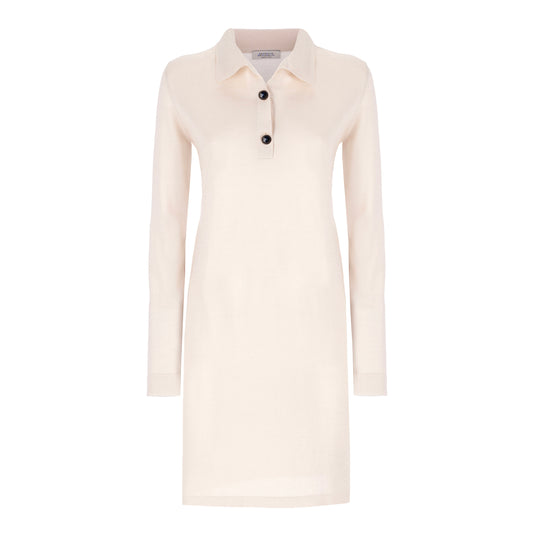 Pollina Jaipur Polo-Shirt Dress - Cream