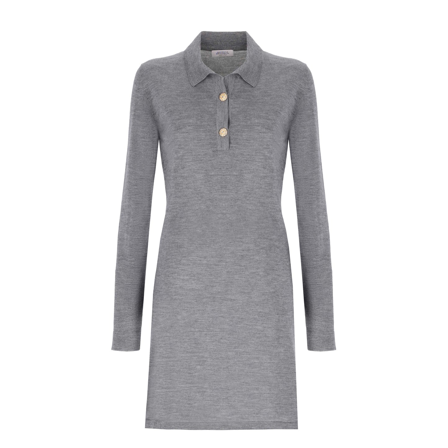 Pollina Jaipur Polo-Shirt Dress - Grey