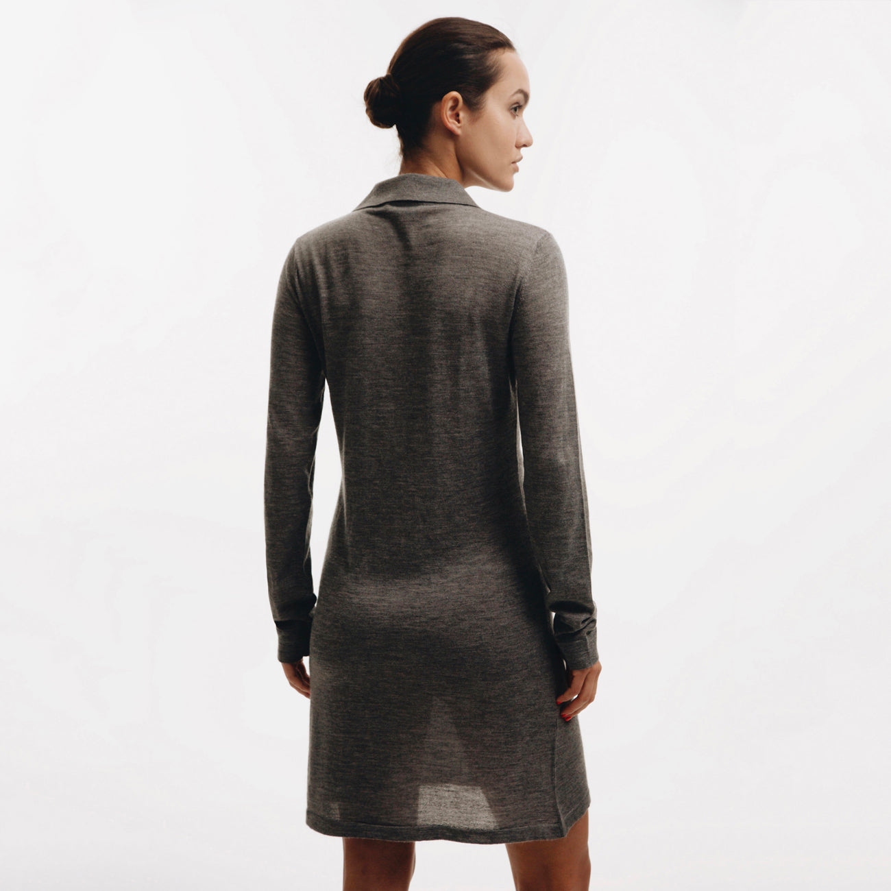 Pollina Jaipur Polo-Shirt Dress - Grey