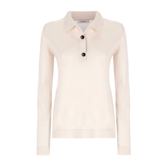 Polli Jaipur Polo-Shirt Sweater - Cream