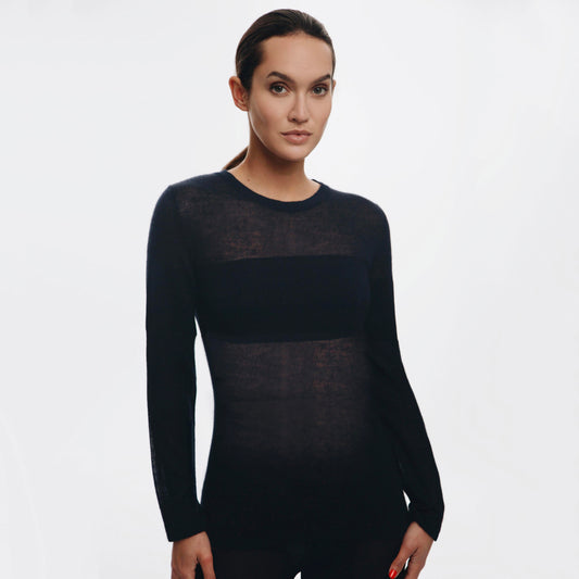 Stria Jaipur Bandeau Sweater - Navy