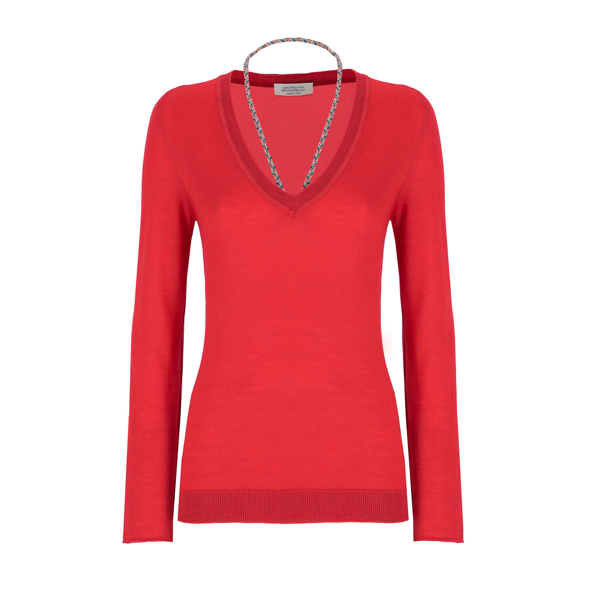 Vitae cashmere and silk V-neck sweater – view 5 – Georgina Brandolini
