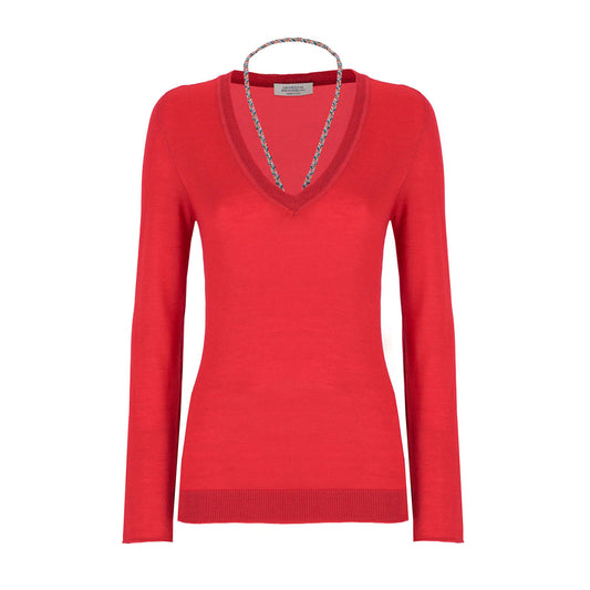 Vitae Jaipur V-Neck Sweater - Front View - Georgina Brandolini Cashmere Silk